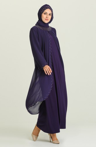 Lila Hijab-Abendkleider 3160-01