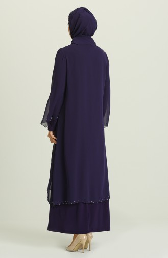 Lila Hijab-Abendkleider 3160-01