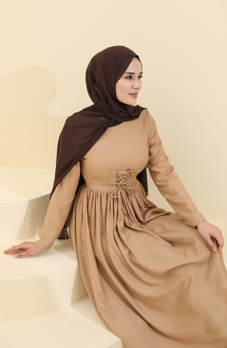 Robe Hijab Camel 8349-04
