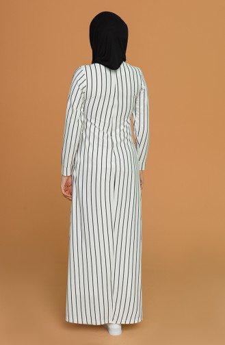 Weiß Hijab Kleider 0884-05