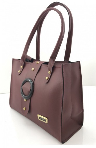 Halka Kilit Tek Bölme Omuz Çanta Bs 001157 Bordo