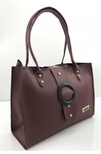 Halka Kilit Tek Bölme Omuz Çanta Bs 001157 Bordo