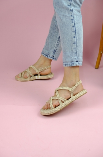 Beige Summer Sandals 2100-02