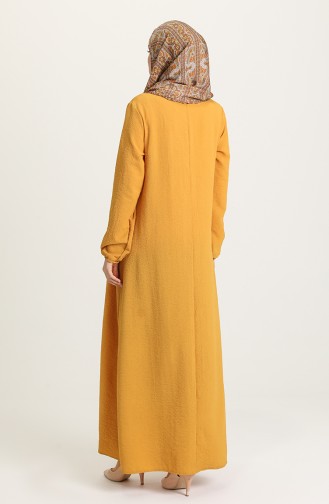 Senf Hijab Kleider 0636-01