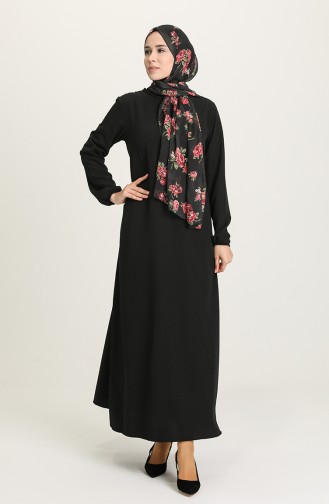 Black Hijab Dress 0636-05