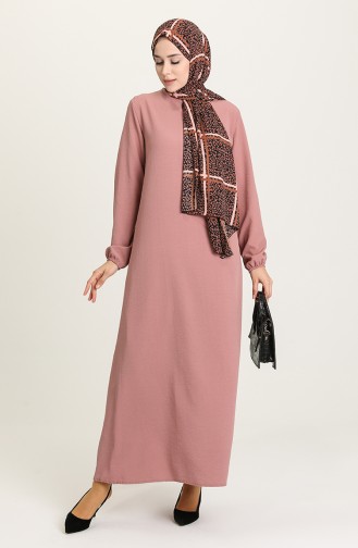 Beige-Rose Hijab Kleider 0636-06