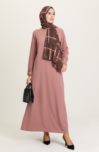 Dusty Rose Hijab Dress 0636-06