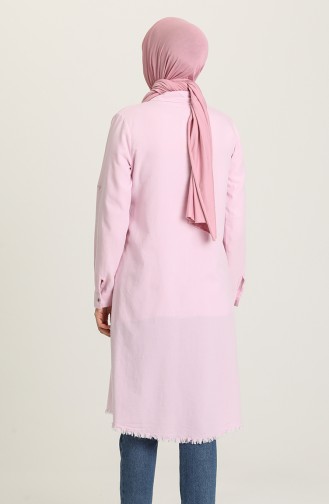 Taş Baskılı Nakışlı Tunik 4070-05 Pembe