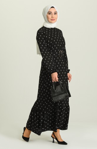 Black Hijab Dress 2205-04