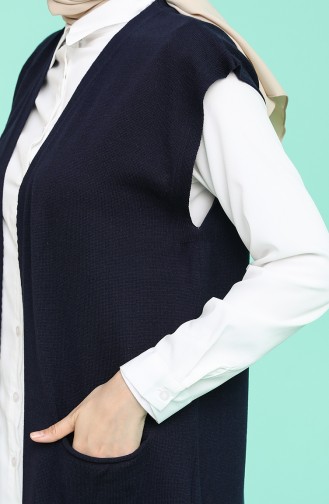 Navy Blue Gilet 4298-09