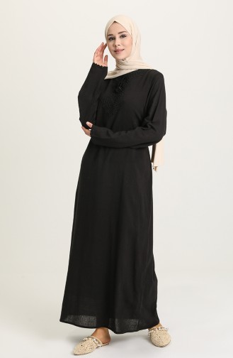 Black İslamitische Jurk 0099-02