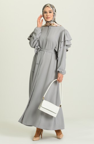 Gray Abaya 8048-02