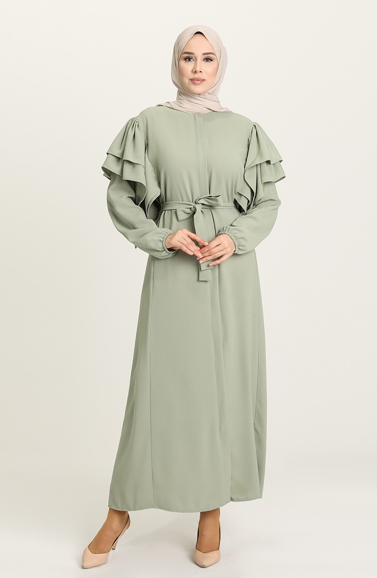 Light Green Abaya 8048 04 Sefamerve