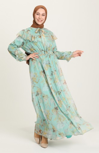 Mint Green Hijab Dress 21Y3139200-01