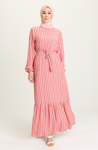 Coral Hijab Dress 2032-01