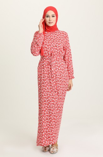 Vermilion Hijab Dress 0078-05
