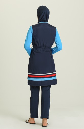 Navy Blue Modest Swimwear 1875-02