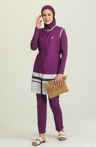 Purple Swimsuit Hijab 1885-01