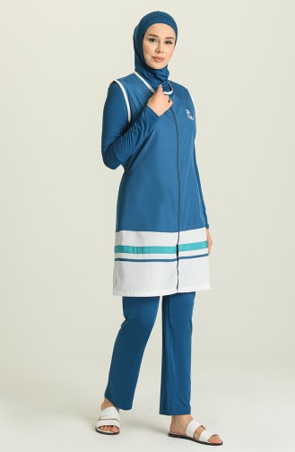 Oil Blue Swimsuit Hijab 1885-02
