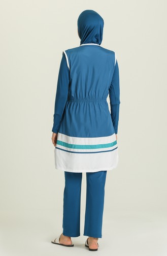 Oil Blue Swimsuit Hijab 1885-02