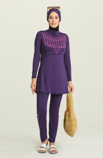 Purple Swimsuit Hijab 1951-02