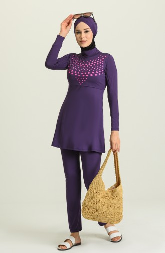 Purple Swimsuit Hijab 1951-02