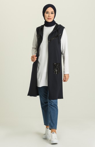 Navy Blue Gilet 5068-04