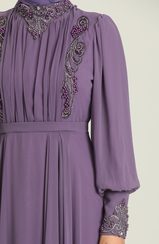 Violet Hijab Evening Dress 52781-05