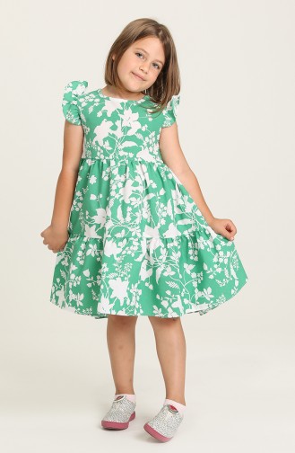 Robe Enfant Vert 5402-01