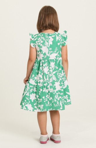 Green Children`s Dress 5402-01