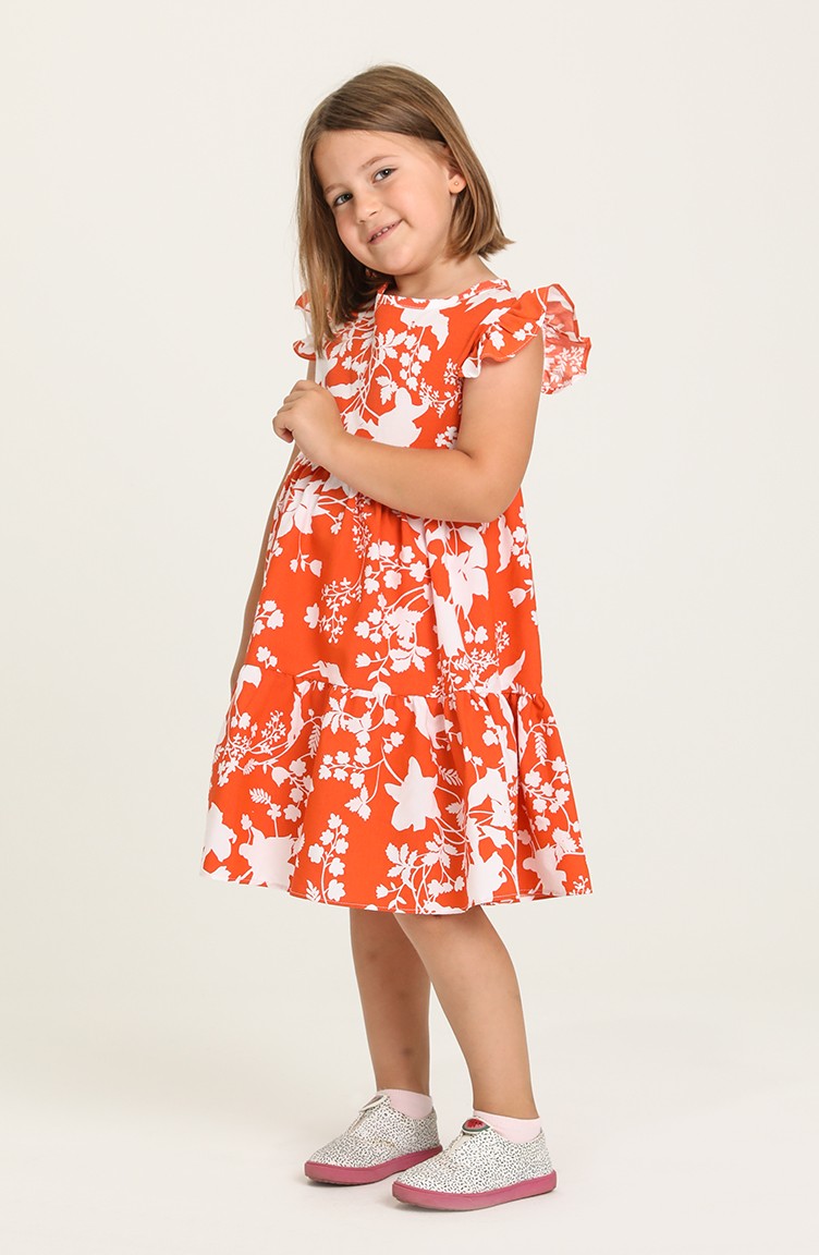 robe enfant orange