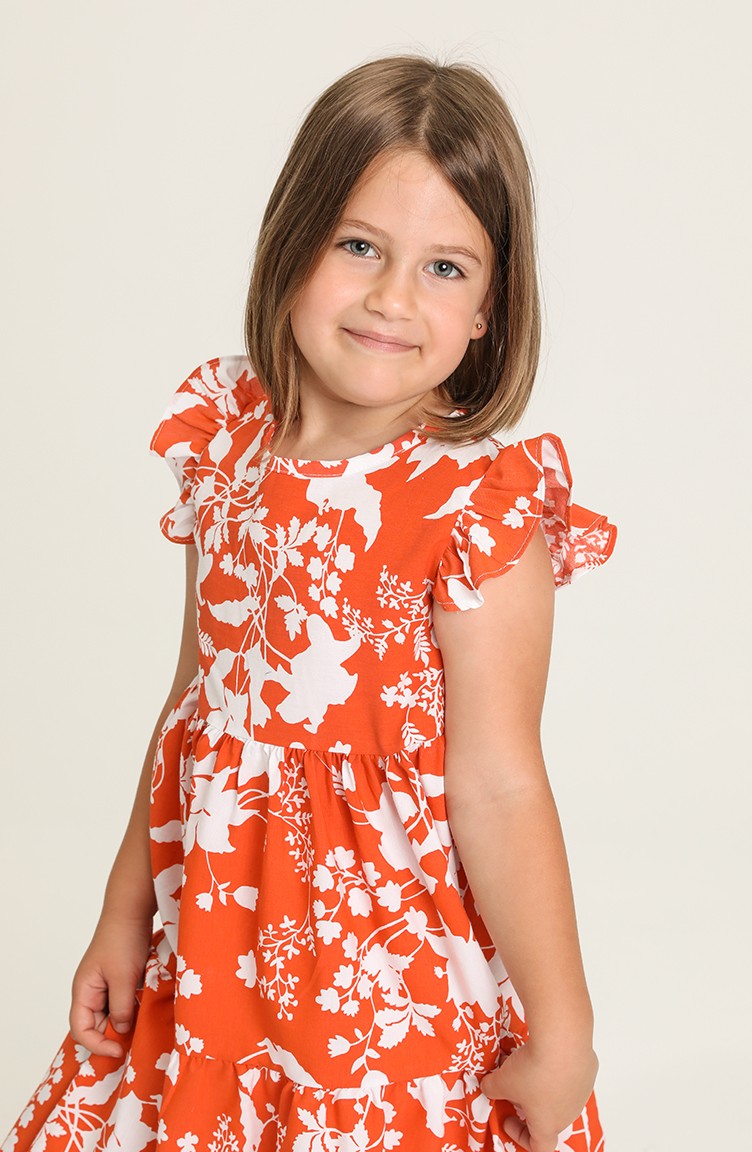 robe enfant orange
