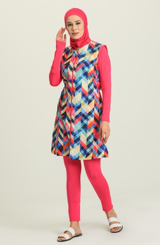 Fuchsia Hijab Badeanzug 1983-01