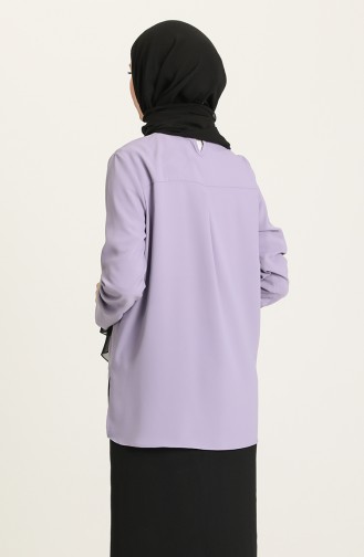 Lazer Kesim Tunik 2148-03 Lila