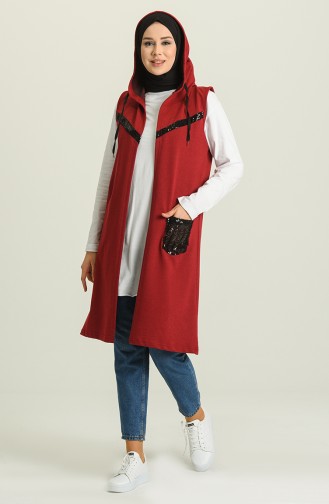 Gilet Sans Manches Bordeaux 5068-01