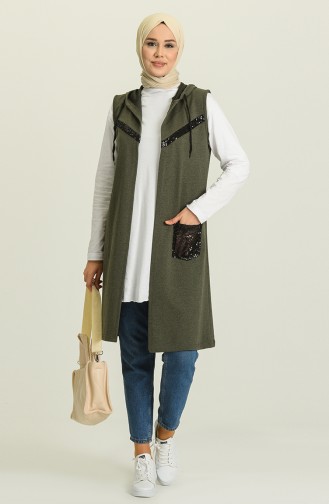 Khaki Gilet 5068-03