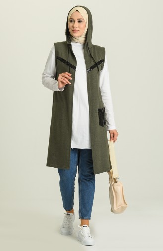 Gilet Sans Manches Khaki 5068-03