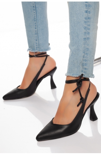 Kadın Topuklu Ayakkabi AXY133-01 Siyah