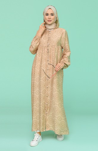 Beige Abaya 21Y8396-01