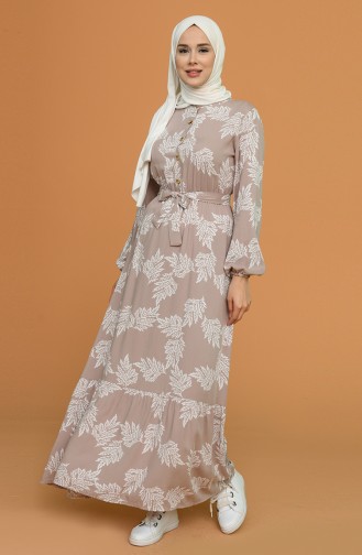 Mink Hijab Dress 4566-02