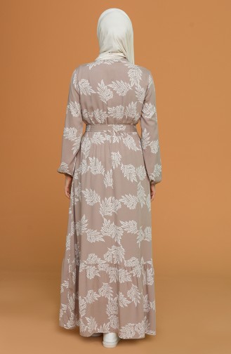 Mink Hijab Dress 4566-02