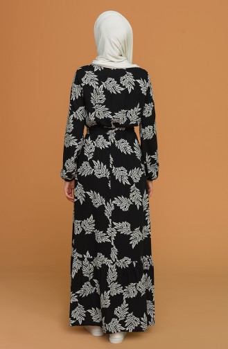 Black Hijab Dress 4566-03