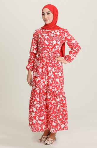 Robe Hijab Rouge 4567-01