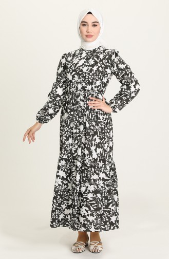 Black Hijab Dress 4567-02