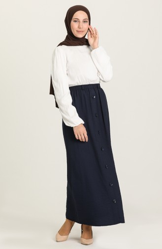 Navy Blue Skirt 10202113-09