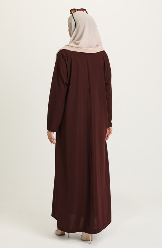 Weinrot Hijab Kleider 4756-05