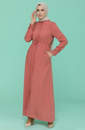 Beige-Rose Abayas 6848-09