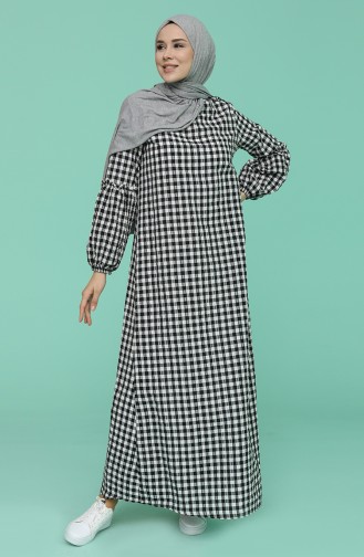 Schwarz Hijab Kleider 1642-01