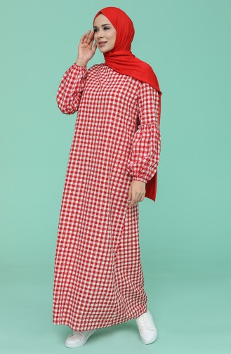 Red Hijab Dress 1642-02