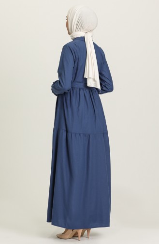 Indigo Hijab Dress 21Y8245B-06